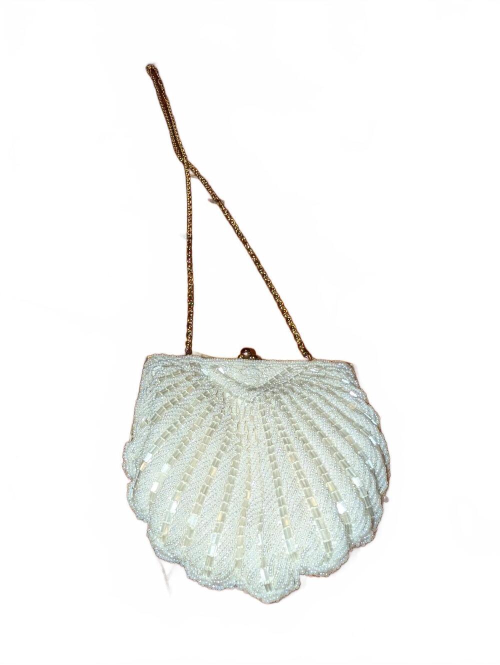 Le Regale Handmade Beaded Shell Evening Bag